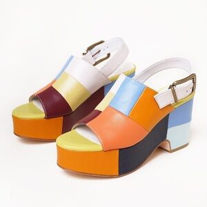 Charlotte Stone “Elena” platform heels worn once size 10